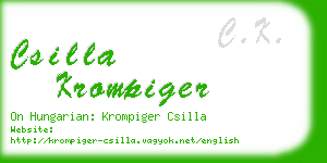 csilla krompiger business card